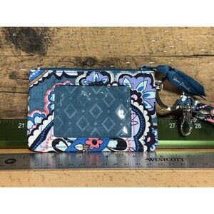 NEW Vera Bradley Badge Or CAMPUS DOUBLE ID CASE & BREAKAWAY LANYARD  Teal NEW